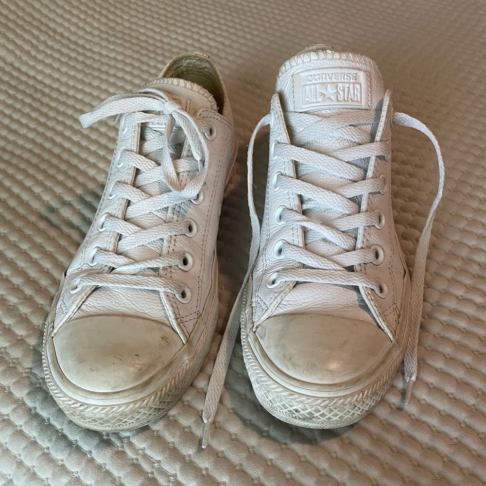 Converse White Leather Sneakers